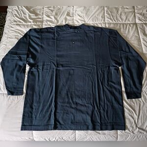Yeezy Gap Engineered By Balenciaga Long Sleev Logo Tee Dark Blue XL Unreleased